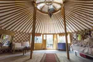 inside a yurt