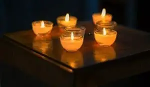 burning candles