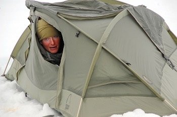 camping in a tent cold weather