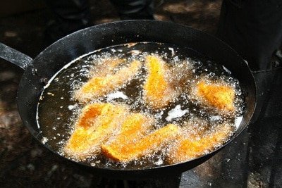 skillet with fish