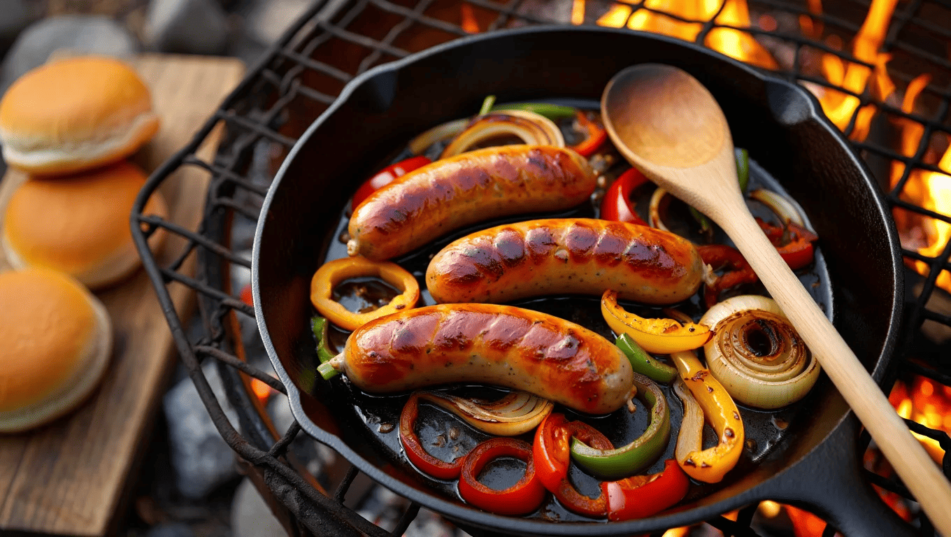 Cast_Iron_Brats_With_Onions_And_Peppers